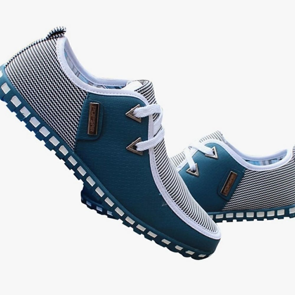 Men's fashion sneakers Men's Casual Shoes Loafers Slip-On Green